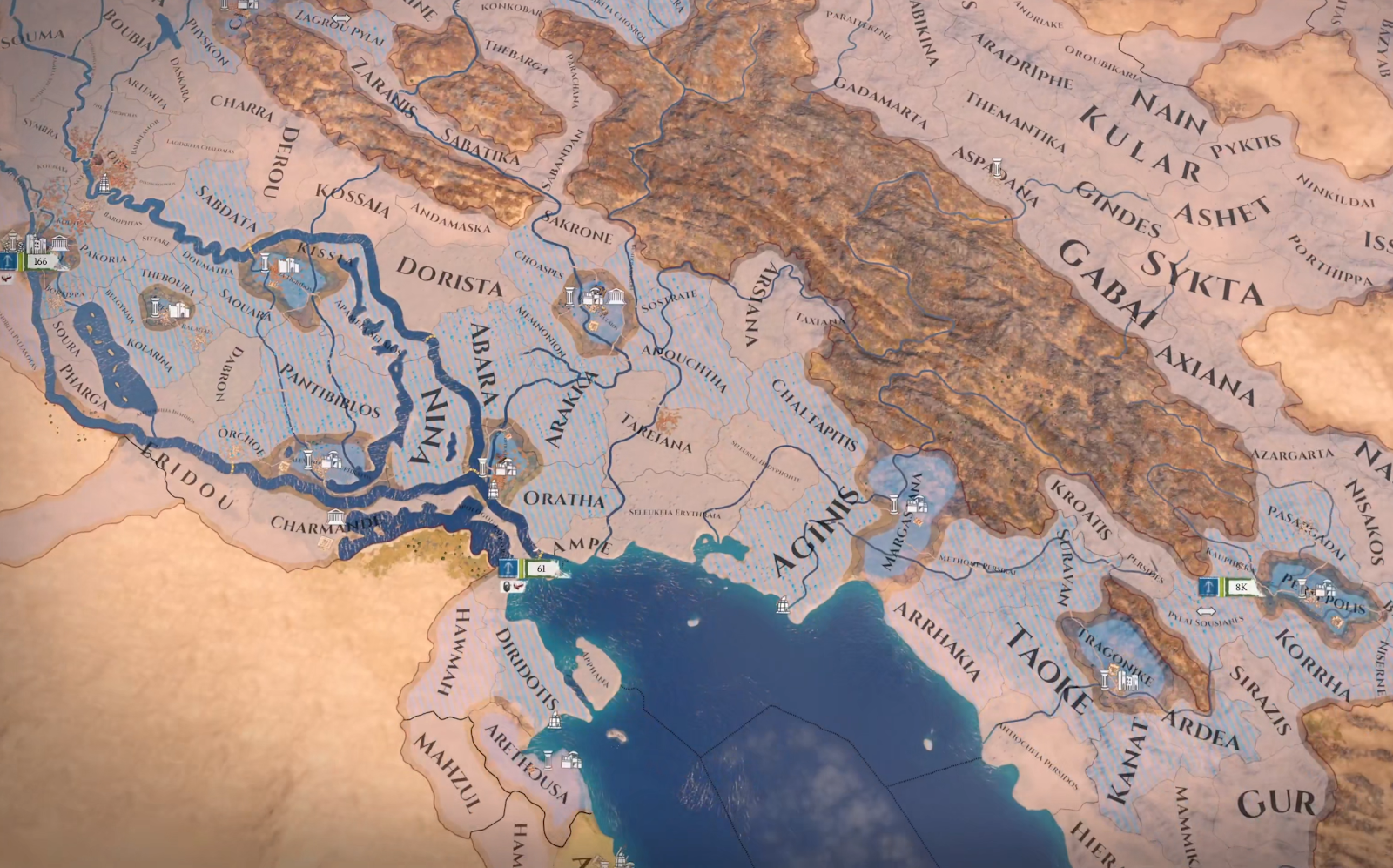 Forts matched with province capitals